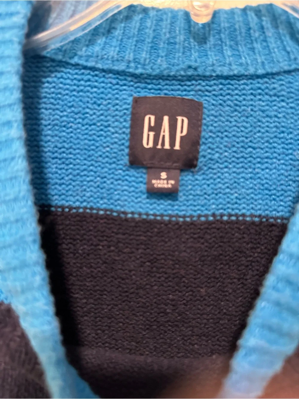 GAP Women's Bright Multicolor Stripe Crewneck Sweater
